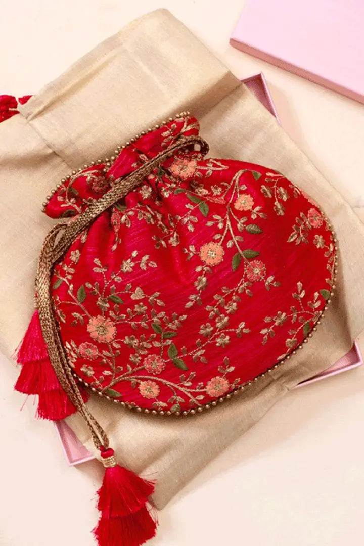 Floral Creeper Potli Bag