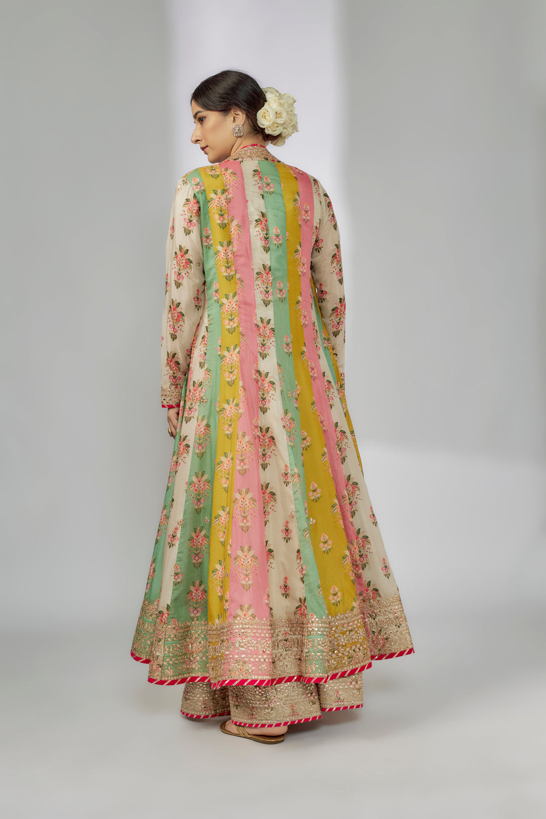 harsha long jacket sharara set