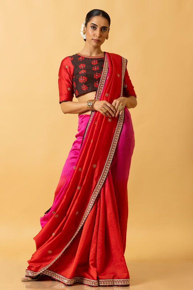 gulal shaded saree