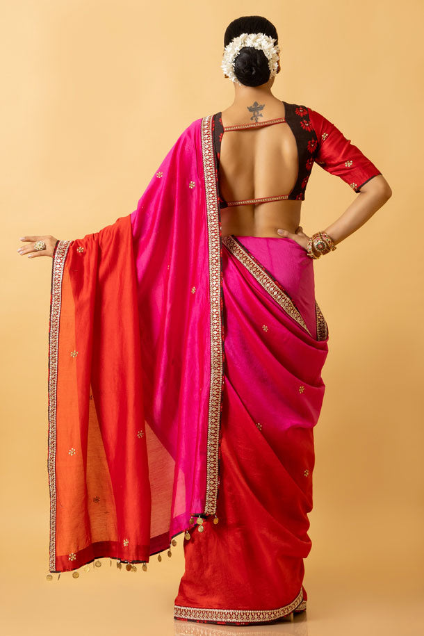 gulal shaded saree