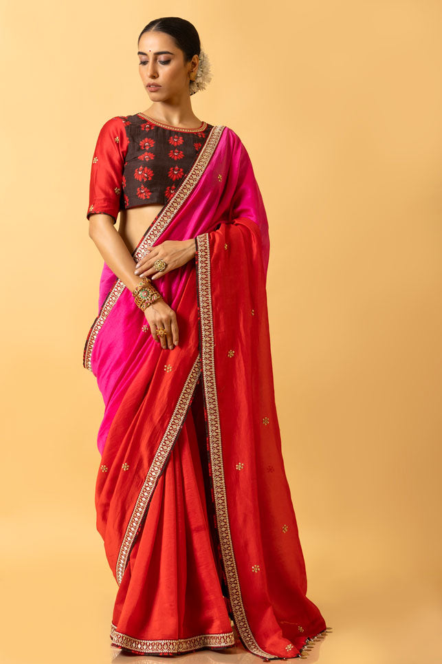 gulal shaded saree