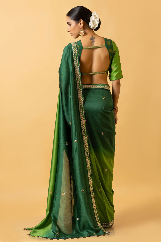 hirava shaded saree