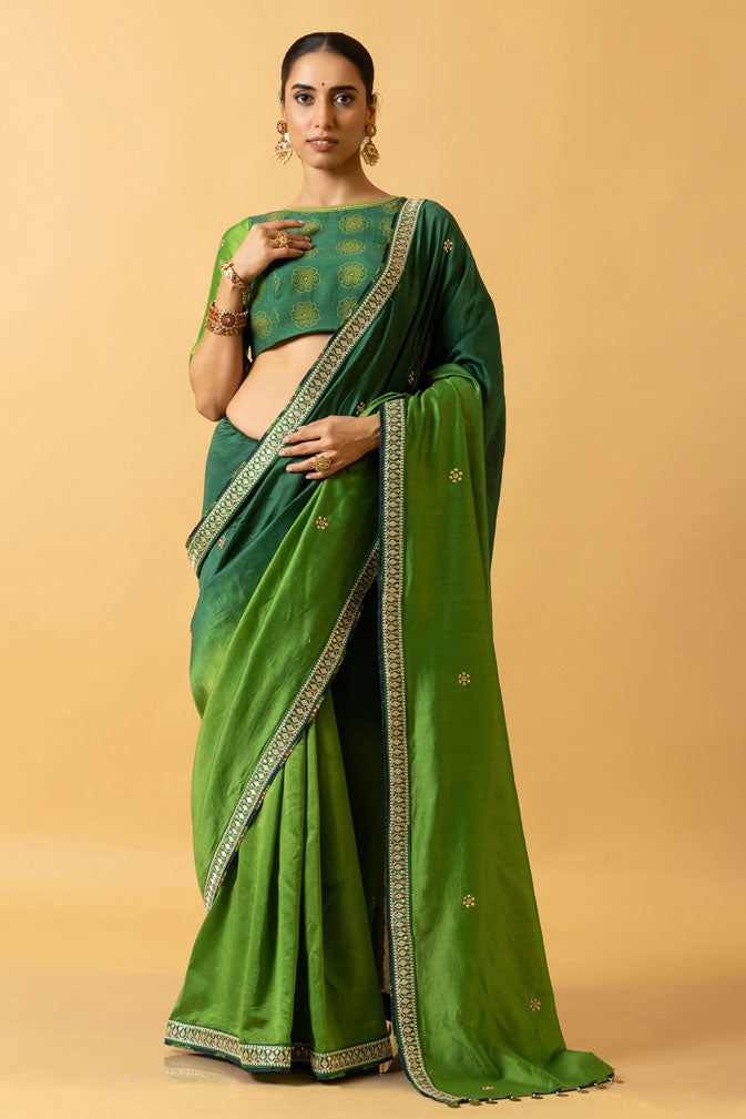 hirava shaded saree