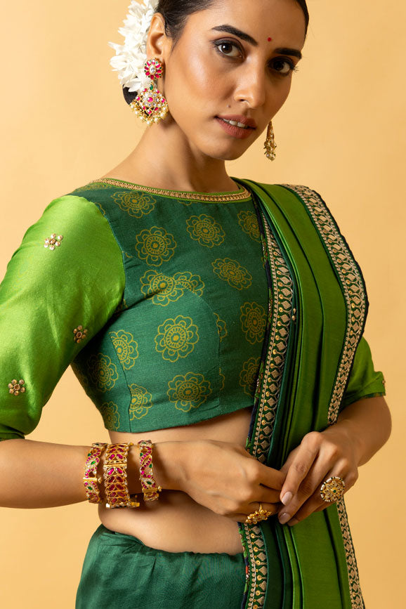 hirava shaded saree