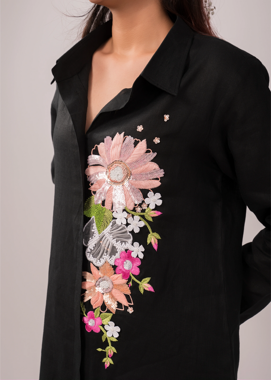 Black Floral Garden