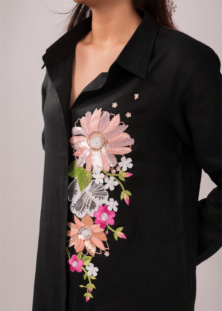 Black Floral Garden