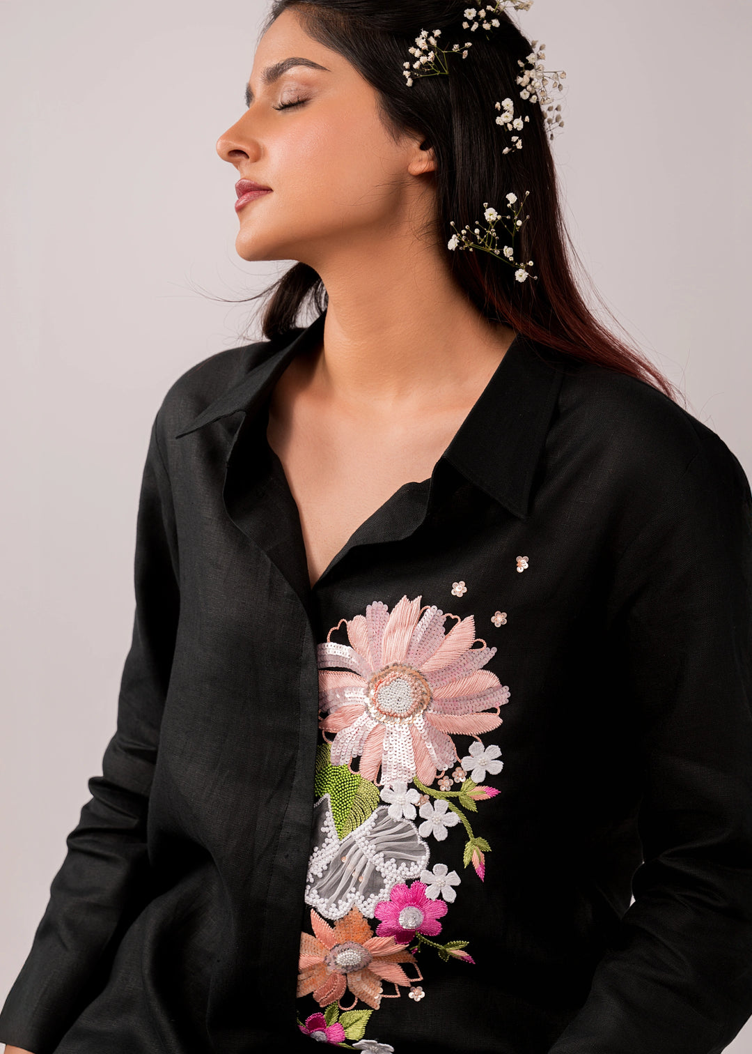 Black Floral Garden