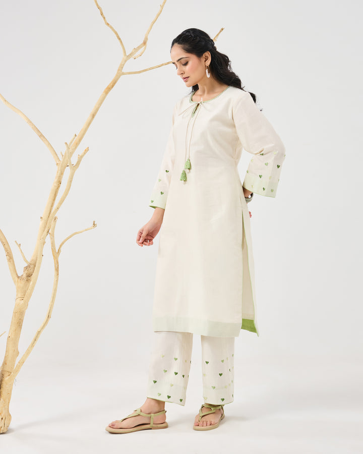 Dilzaah Solid Heart Straight Suit