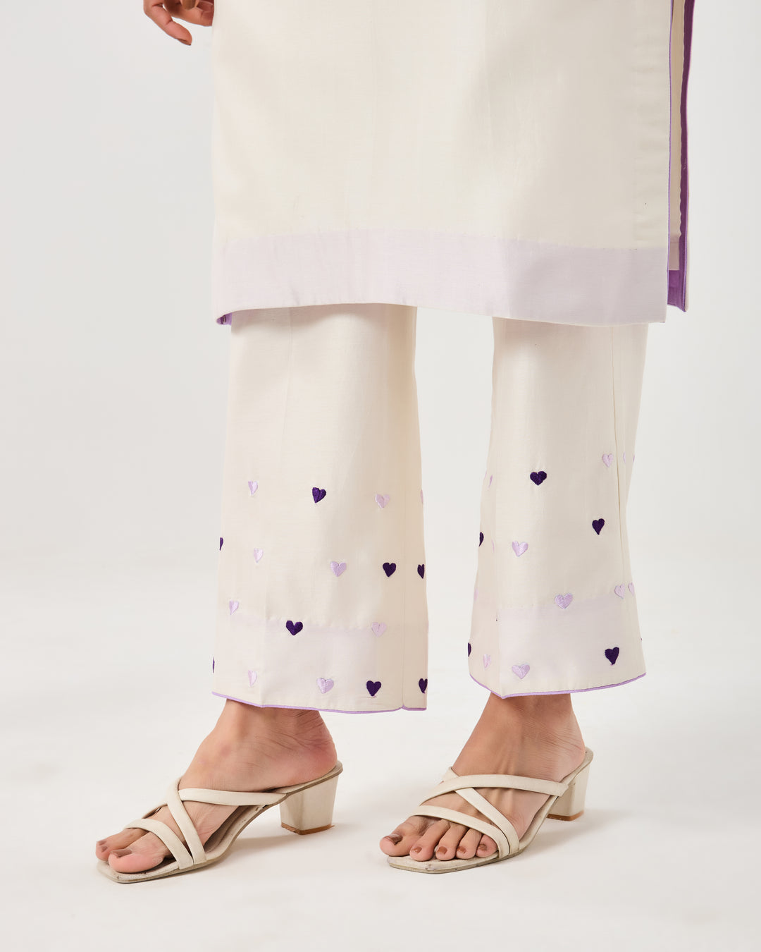 Dilzaah Solid Heart Straight Suit