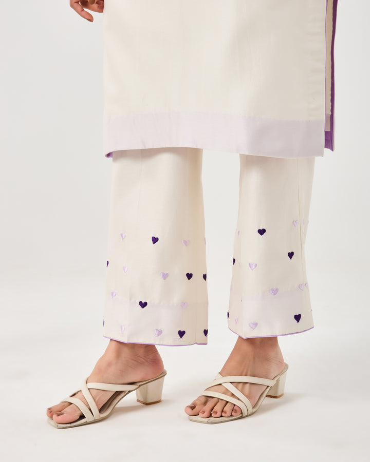 Dilzaah Solid Heart Straight Suit