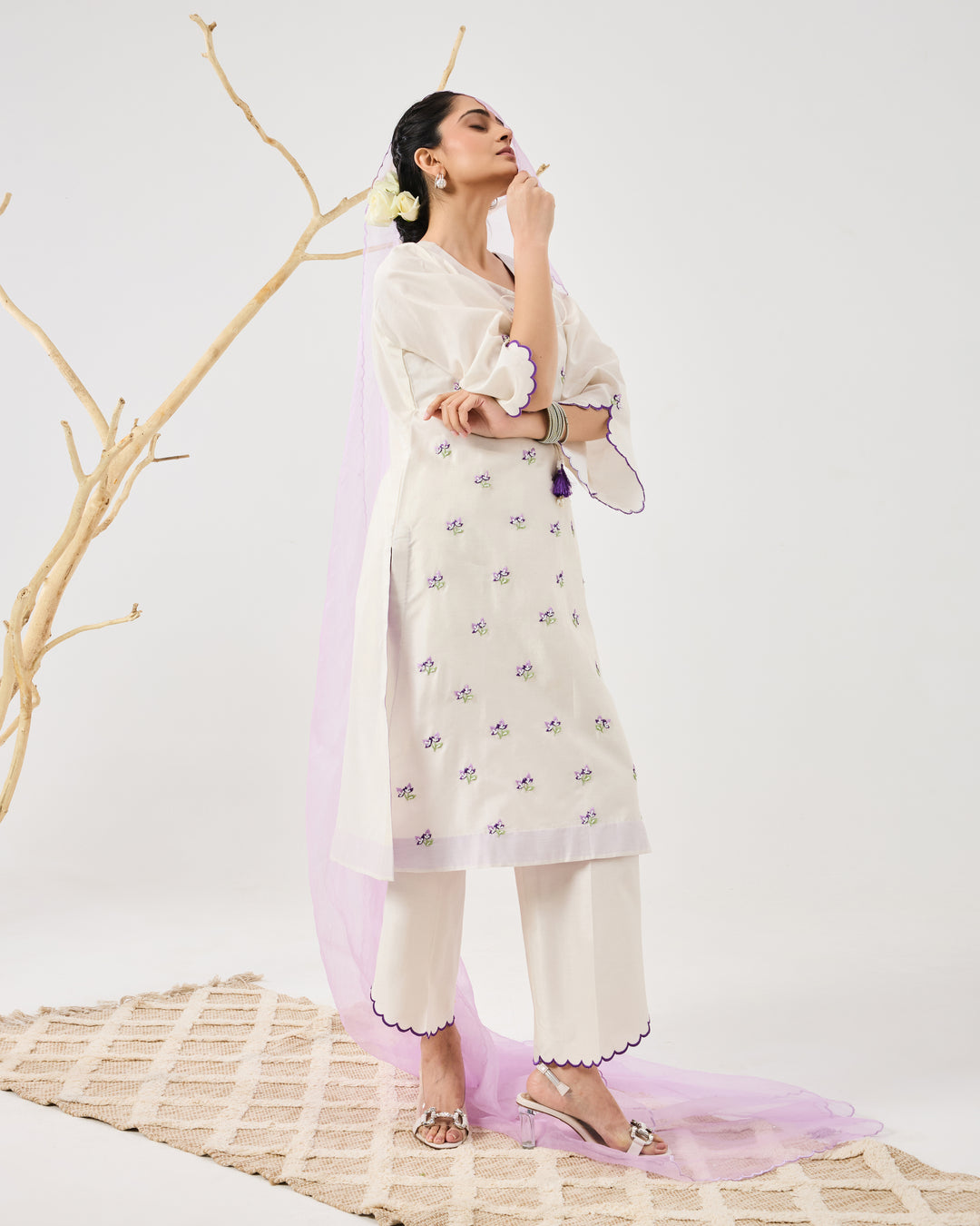 Dilzaah Flower Aline Suit