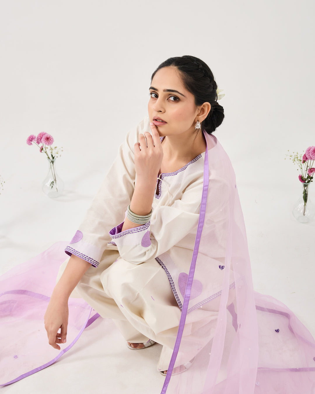 Dilzaah Solid Heart Farshi Salwar