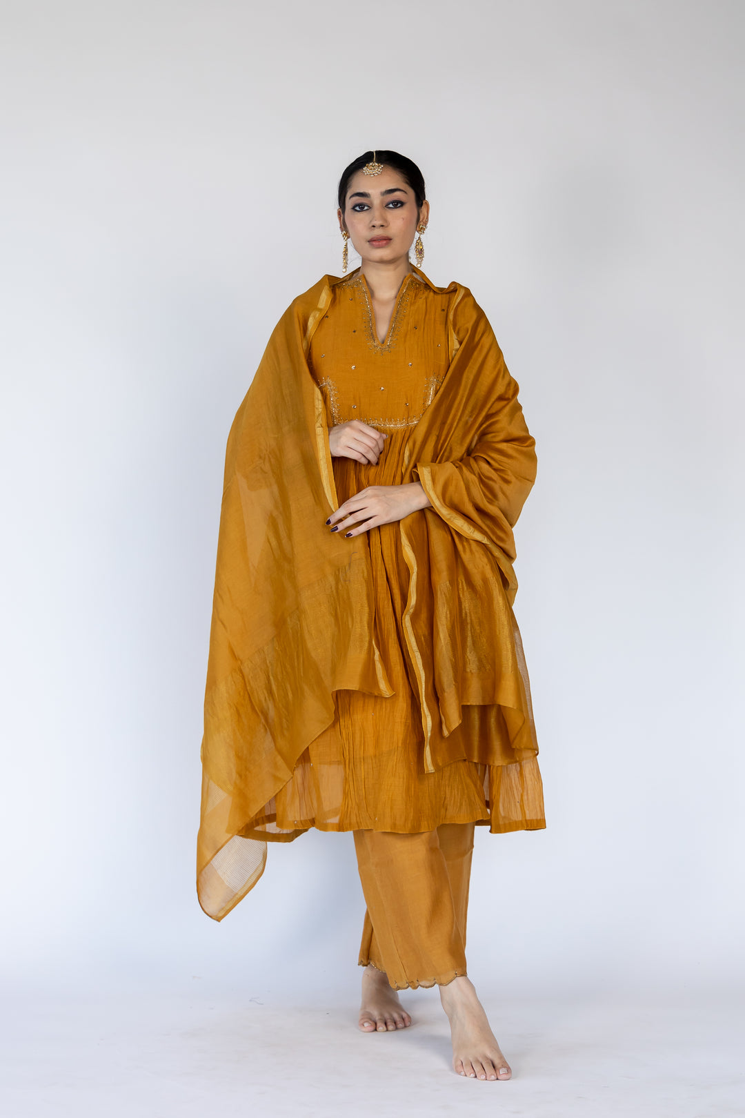 farah yoke kurta set