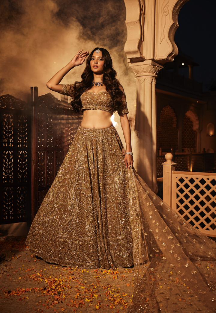 Golden Paisley Lehenga