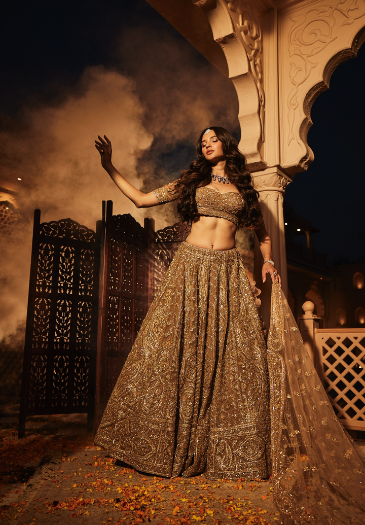 Golden Paisley Lehenga