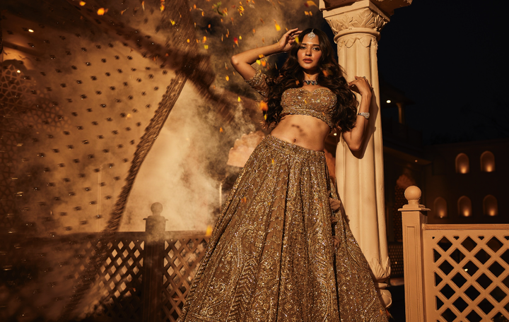 Golden Paisley Lehenga