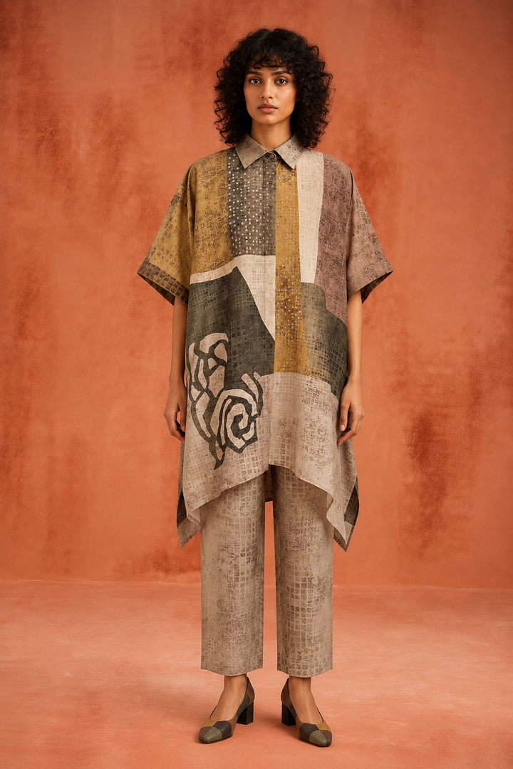 Kaleido High-Low Kaftan Set