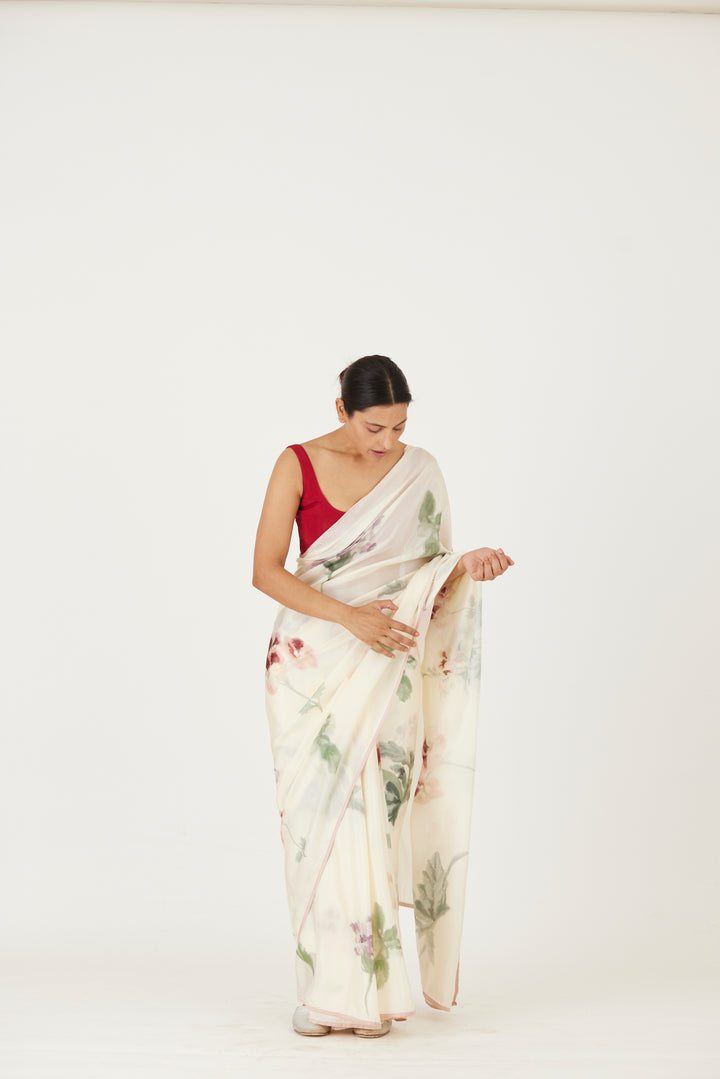 Juliet White Saree