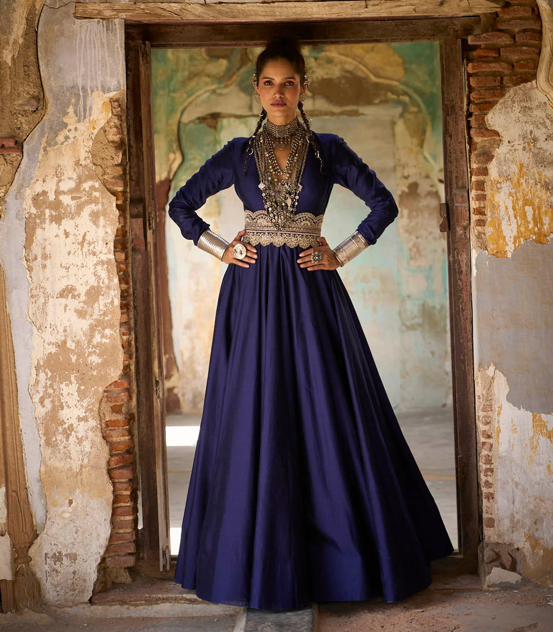 Purple Anarkali Set