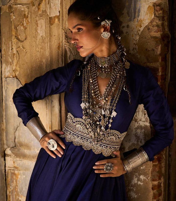 Purple Anarkali Set