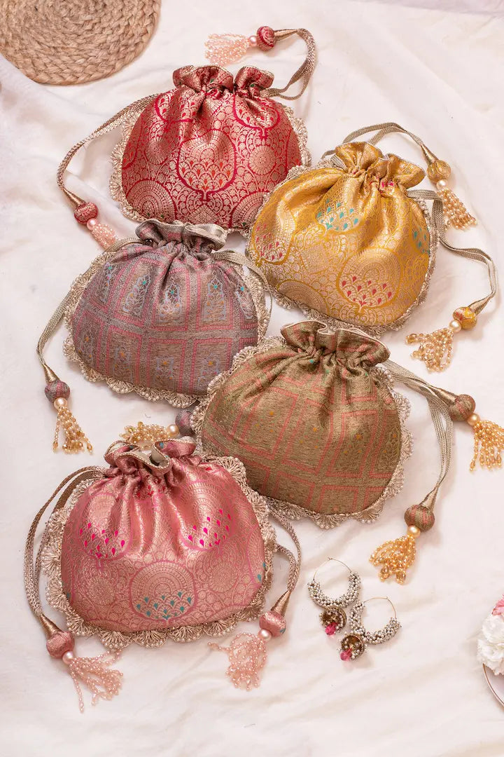 Kashi Banarasi Silk Potli