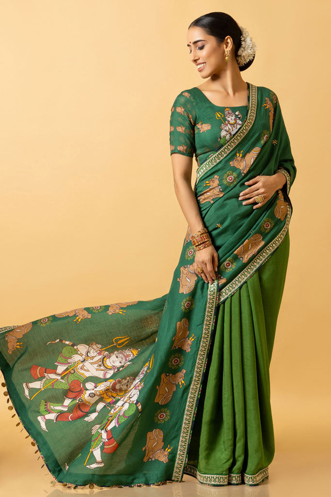 lasya shiv parvati saree