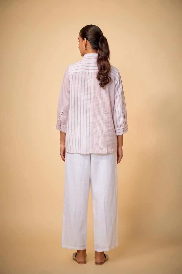 Pink Stripe Print Shirt