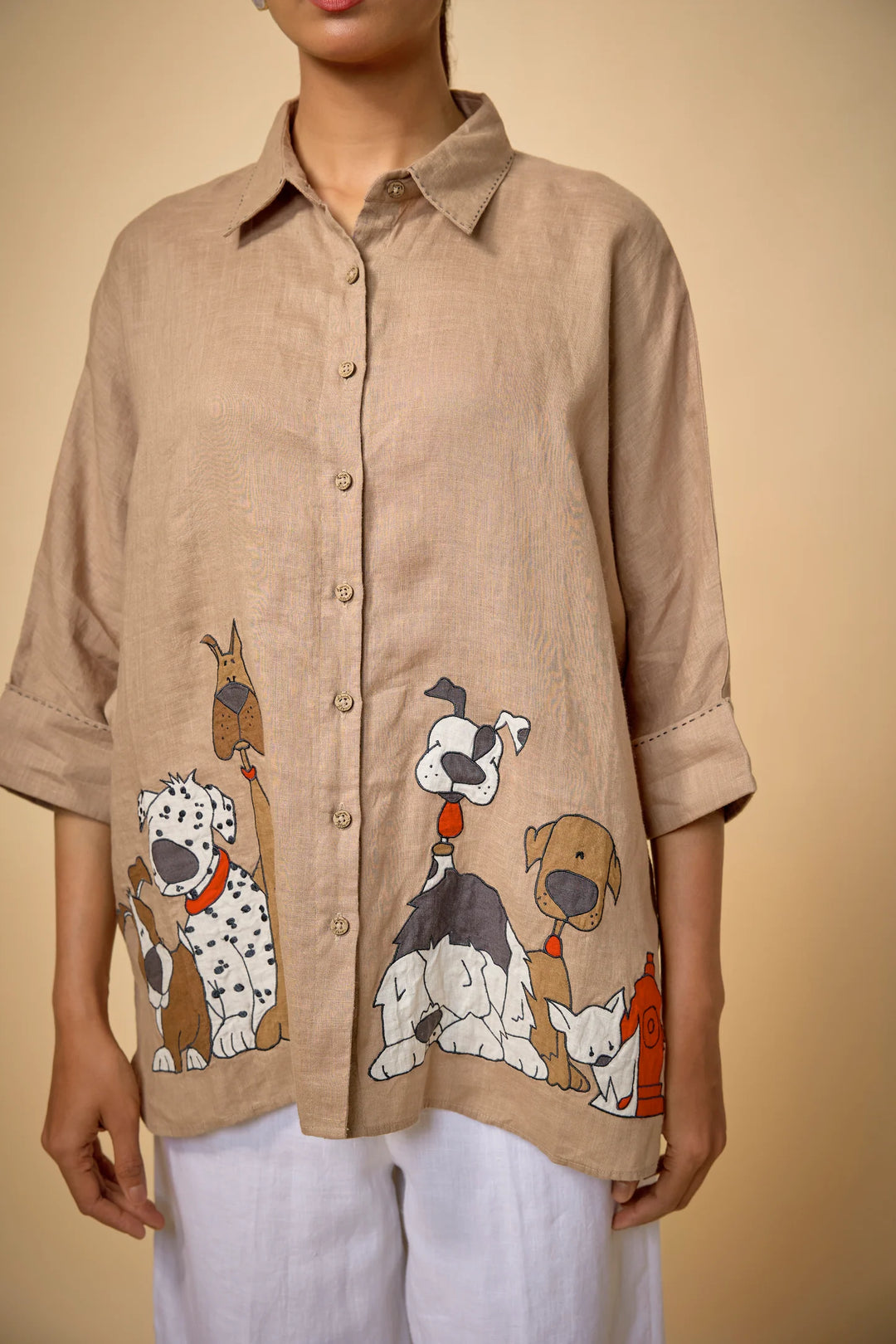 Pure Linen Doodle Shirt