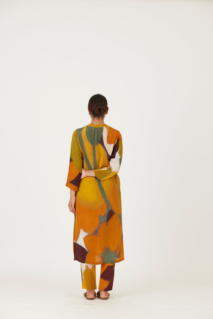 Lei Lani Yellow Long Kurta  Set