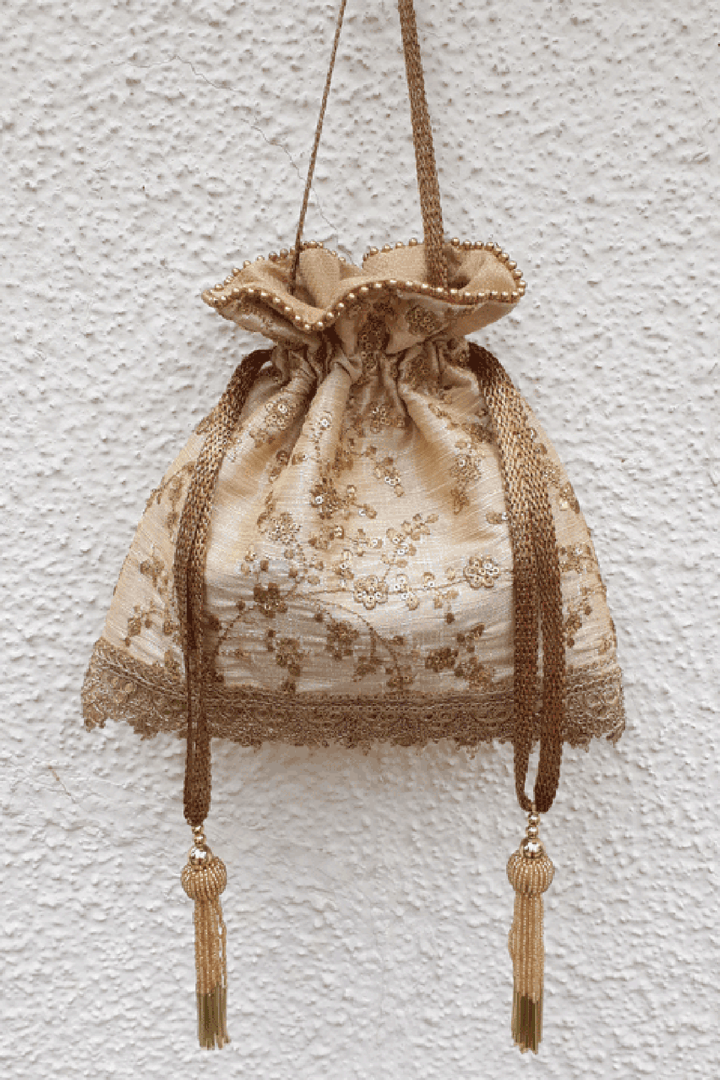 Alia Silk Embroidered Potli Bag