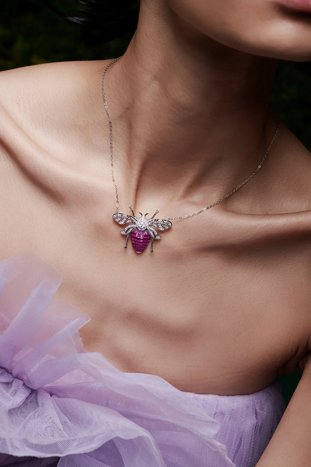 Enchanted Hive Honey Bee Pendant With Silver Chain