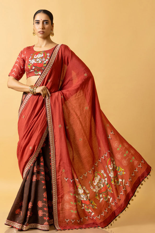 natya ganapati saree