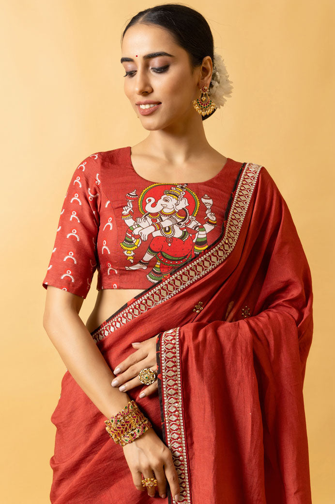 natya ganapati saree