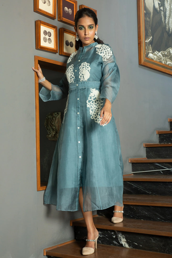 Blue Organza Dress