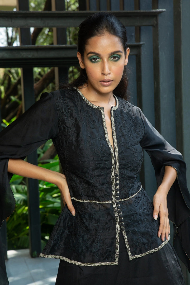 Black Silk Top