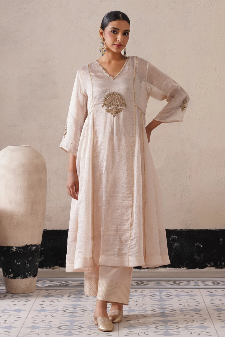 Dutch Ivory Pannel a-line Kurta