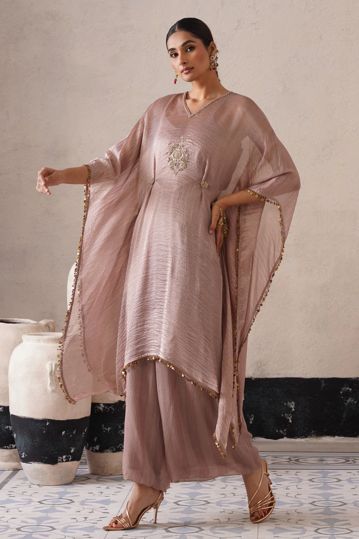 Dusty Mauve Long Kaftan Set