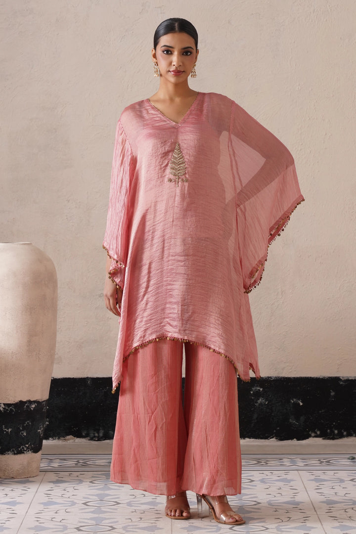 Blush Apricot Oval Kaftan Set