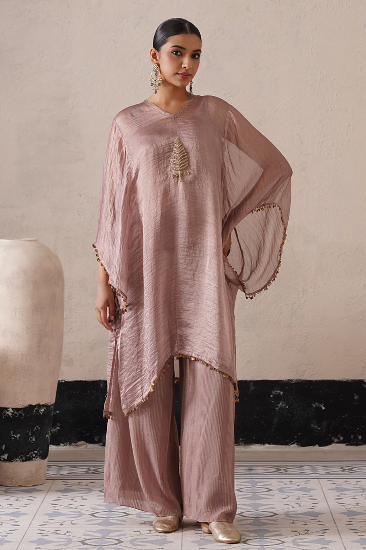 Dusty Mauve Oval Kaftan Set