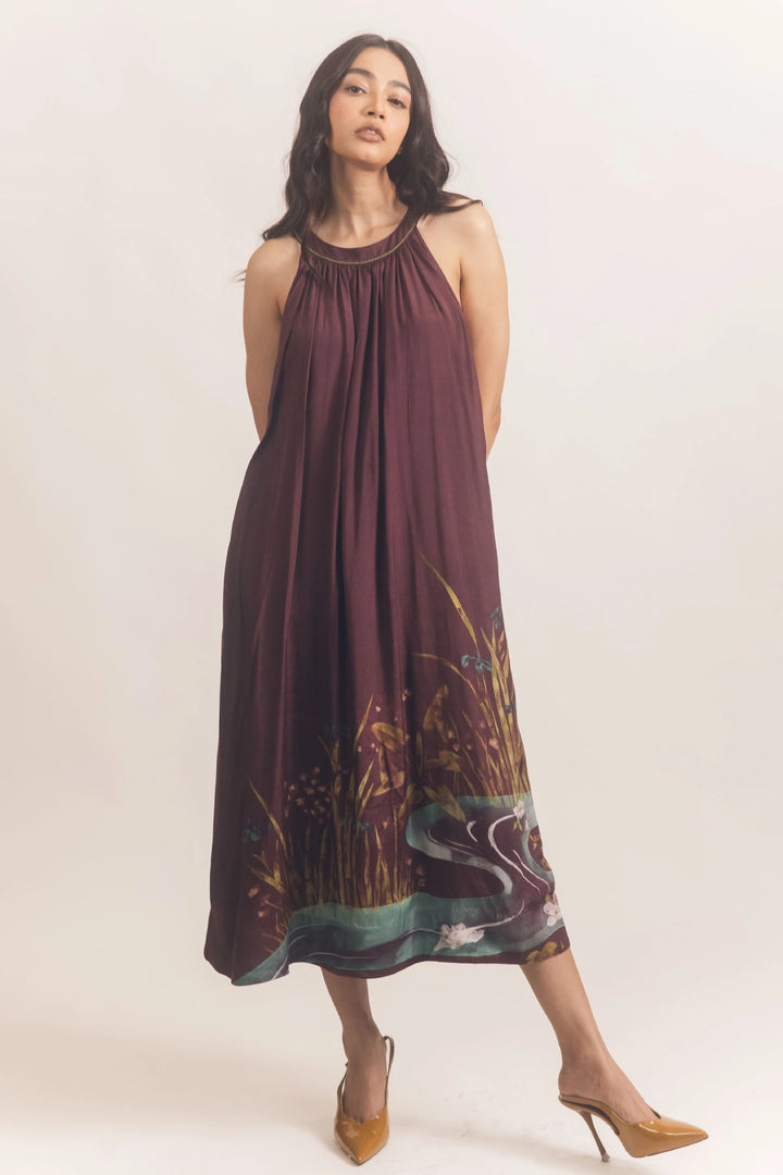 Malaiya dress Wine