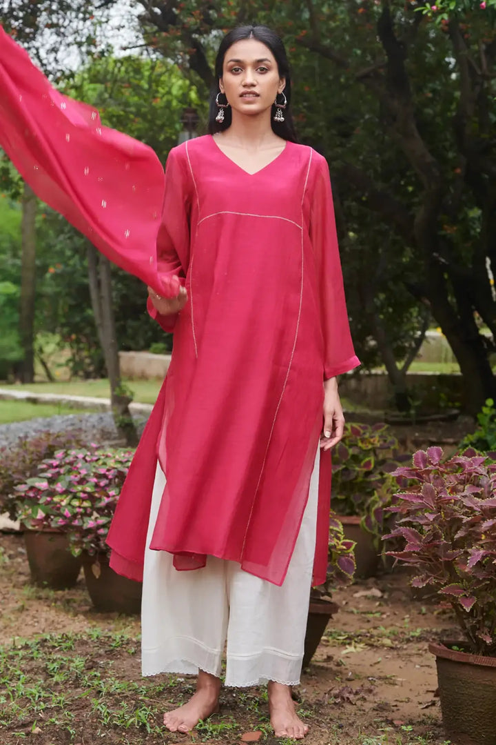 Magenta Basic Kurta Set