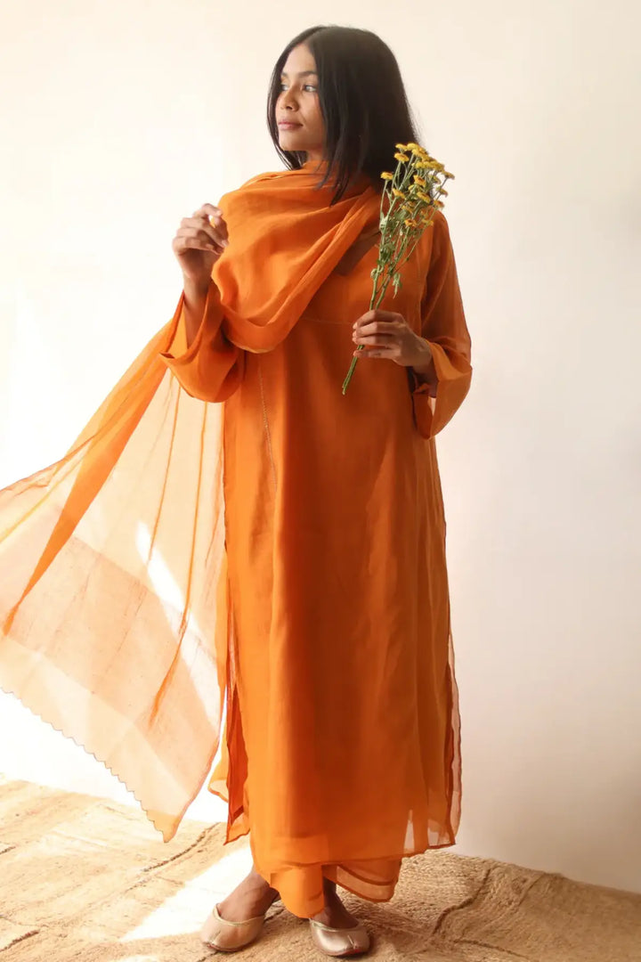 Saffron Basic Kurta Set