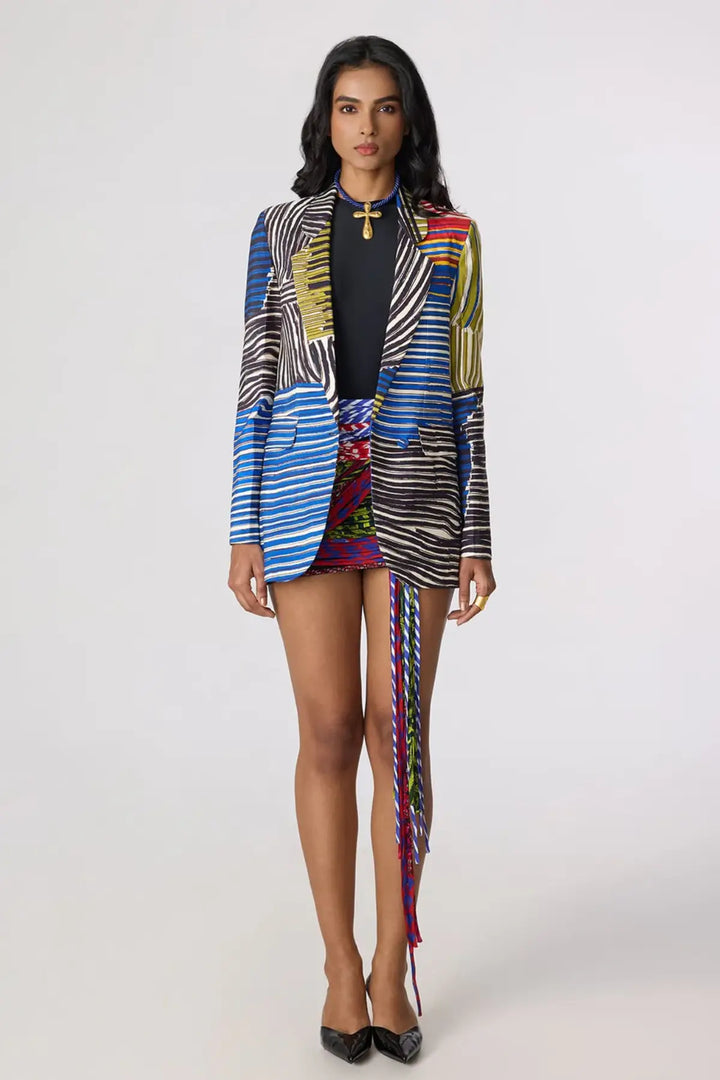Rebekkah Blazer, Juana Bodysuit & Oakley Skirt