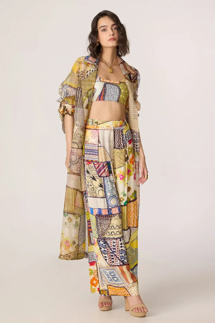 Belen Trench, Juniper Bustier & Jeja Trousers