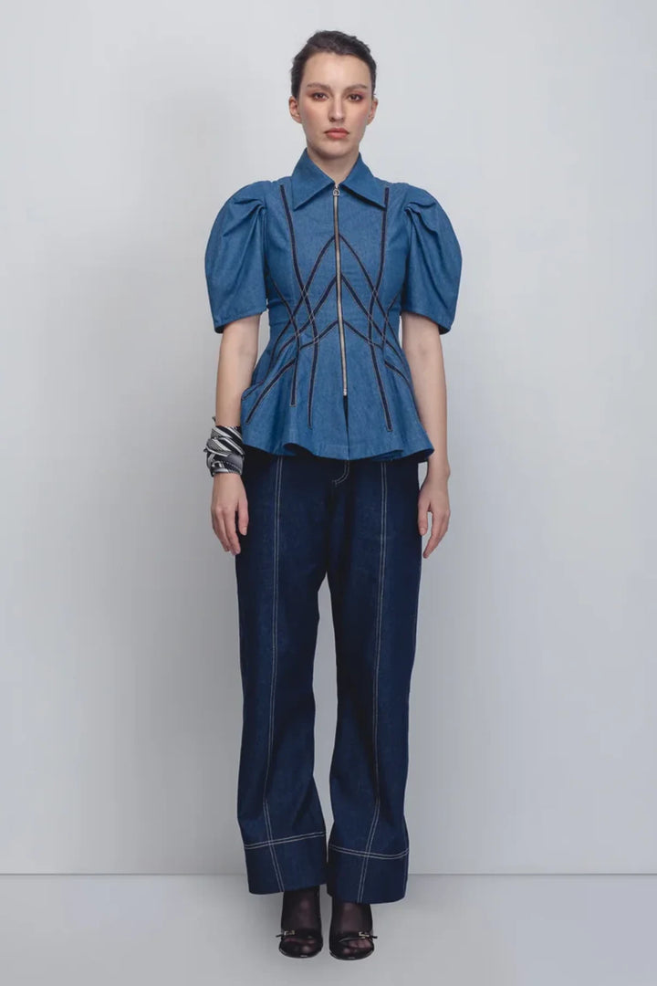 Spirale Denim Top