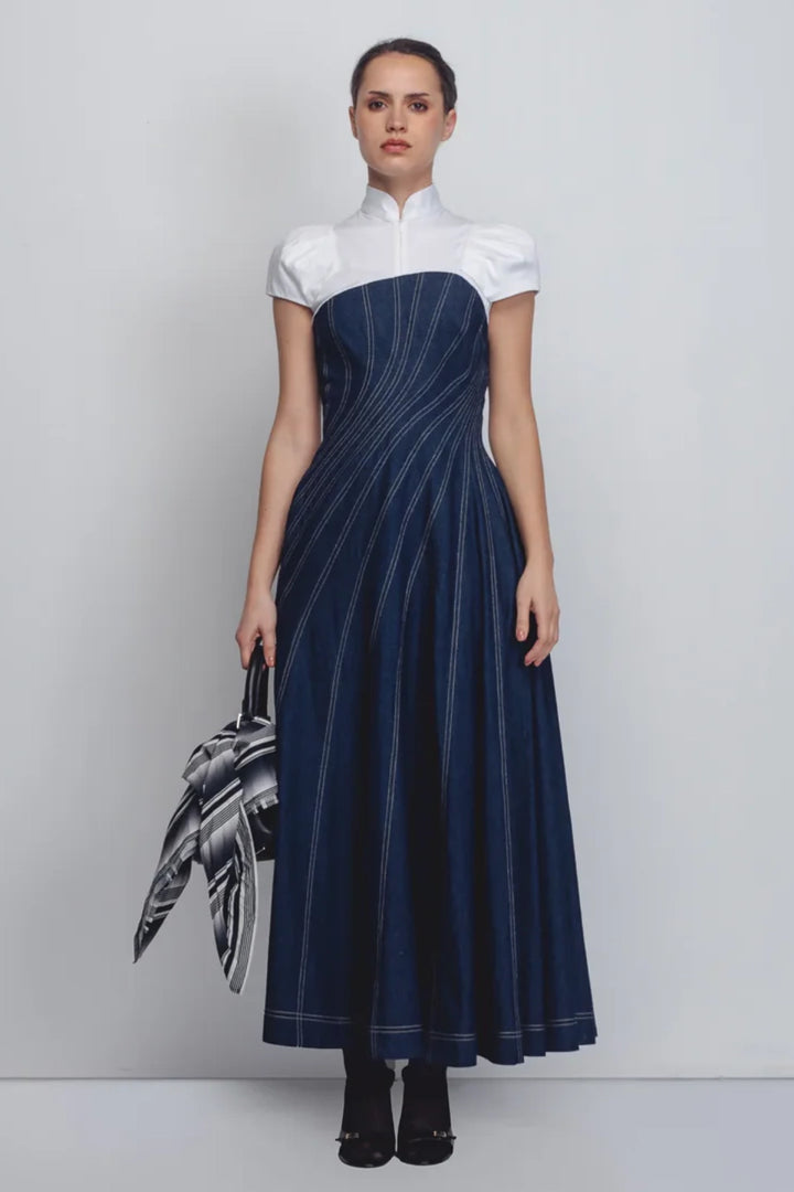 Denim Swirl Dress