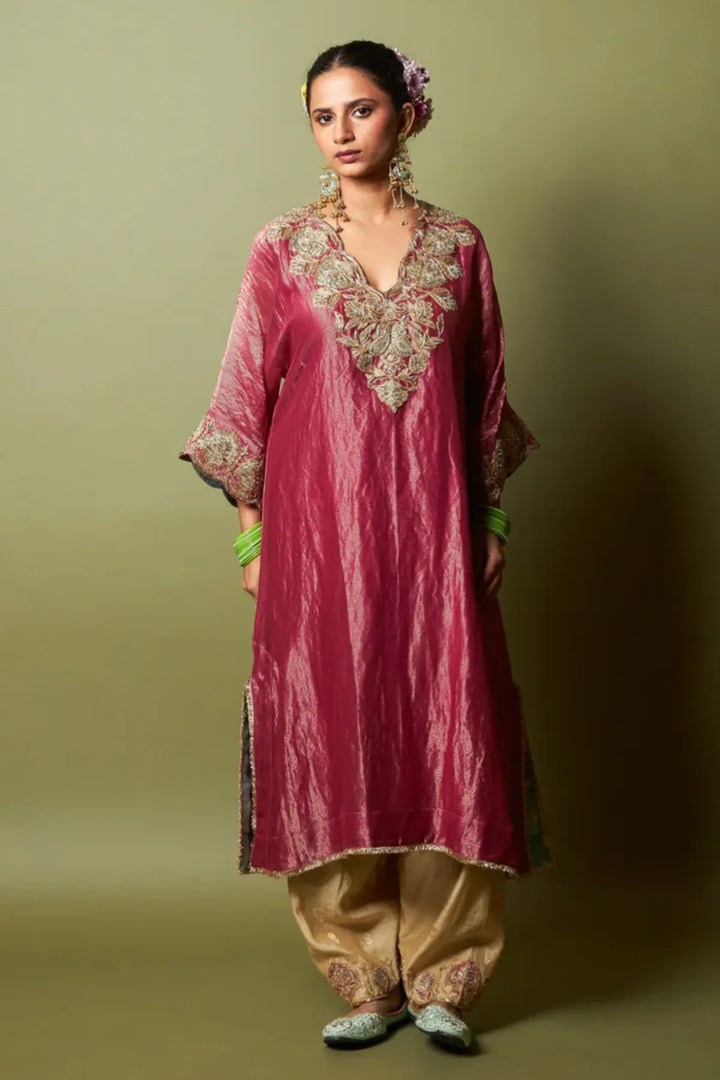 Gulnaar embroidered kaftan set