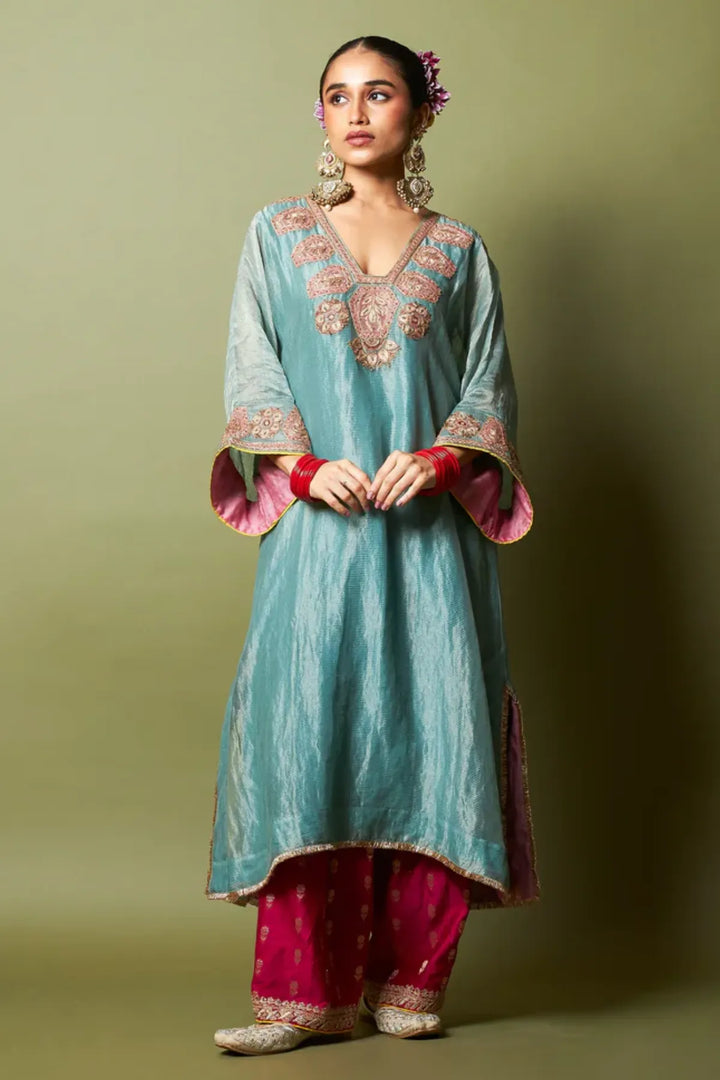 Neelam Riwaaz embroidered kaftan set