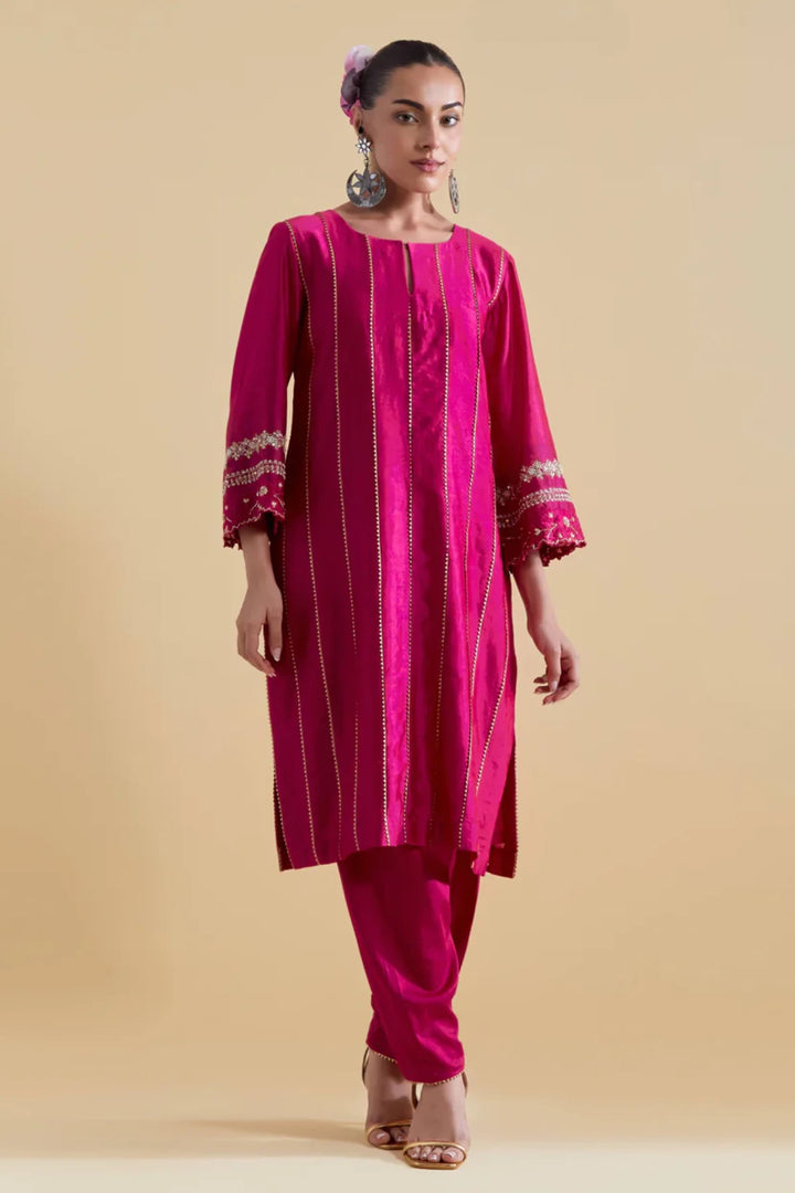 Rani Short Kurta with a Salwaar