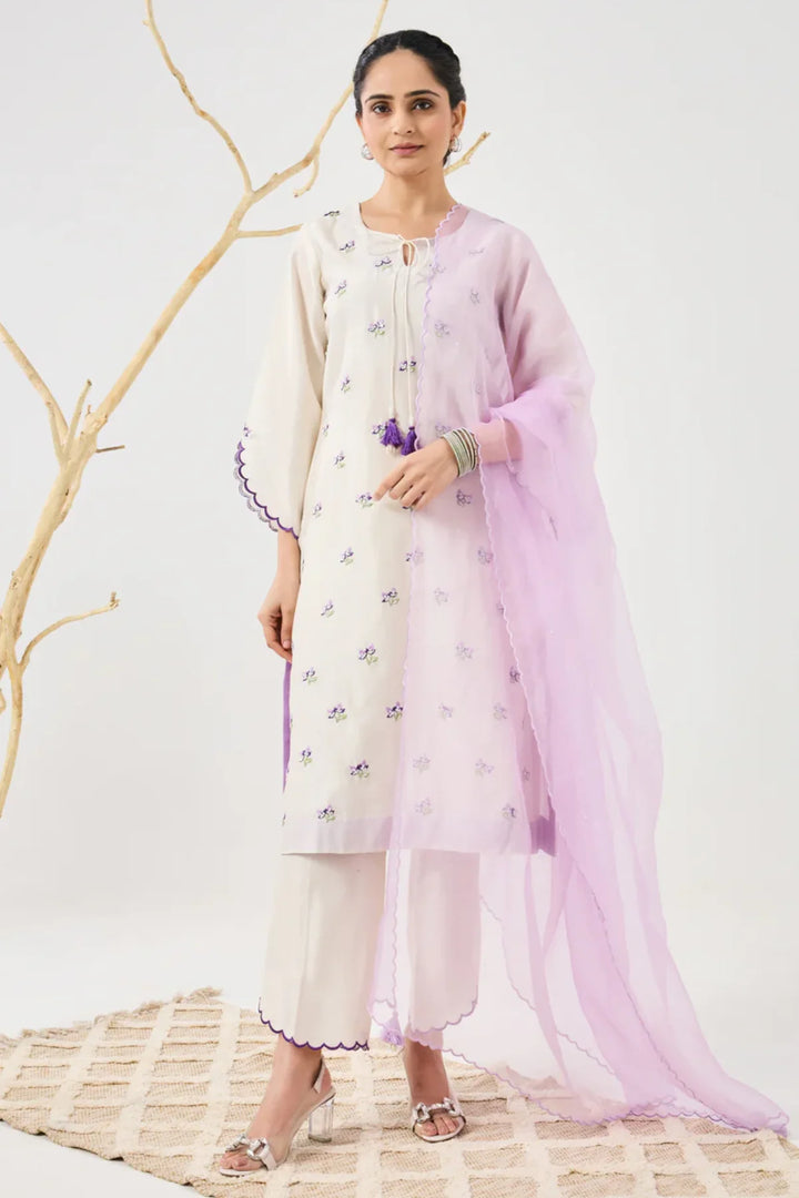 Dilzaah Flower Aline Suit